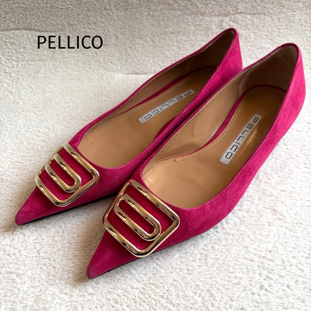 PELLICO CUORE デュエ アネッリ フラットシューズ ポインテッドトゥ