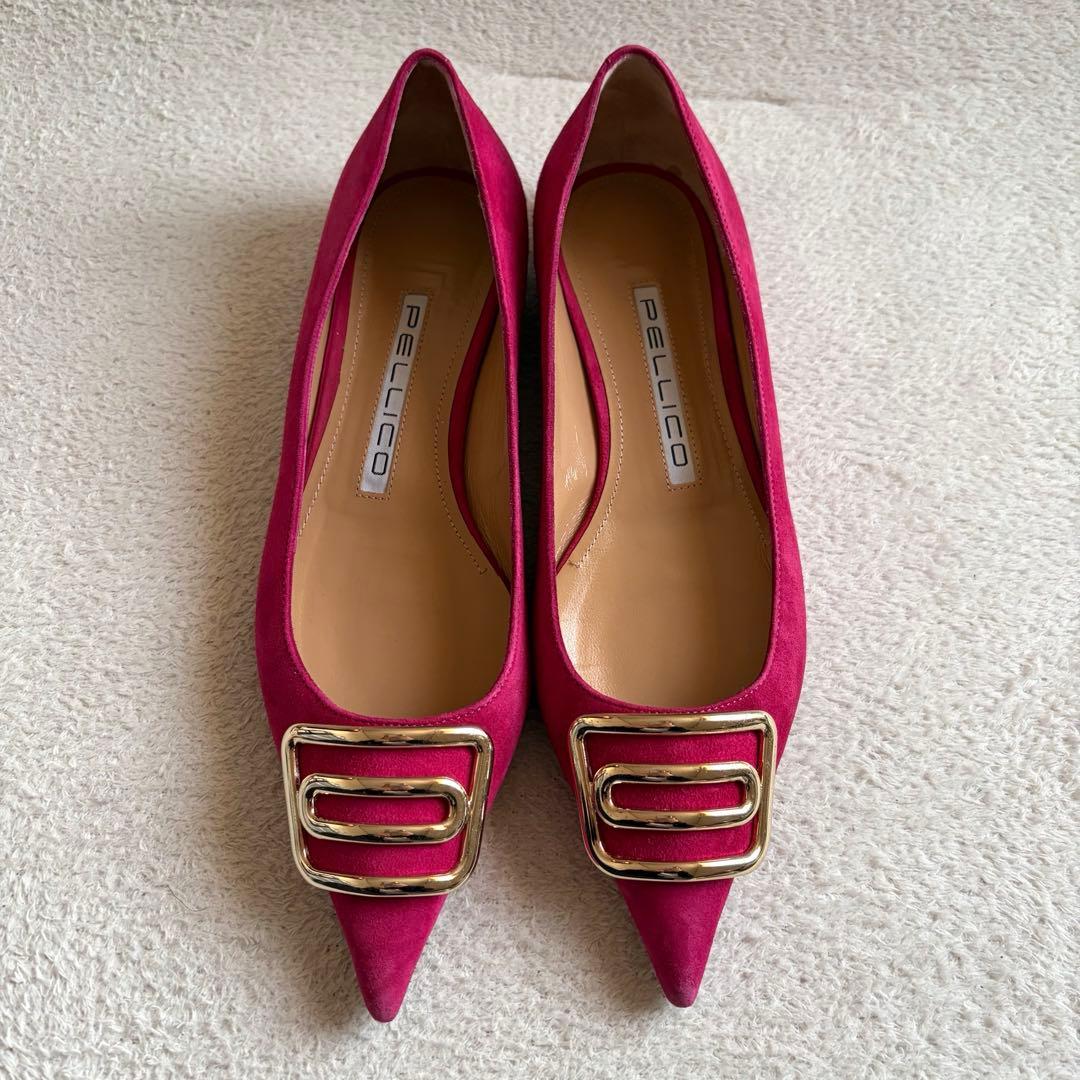 PELLICO CUORE デュエ アネッリ フラットシューズ ポインテッドトゥ