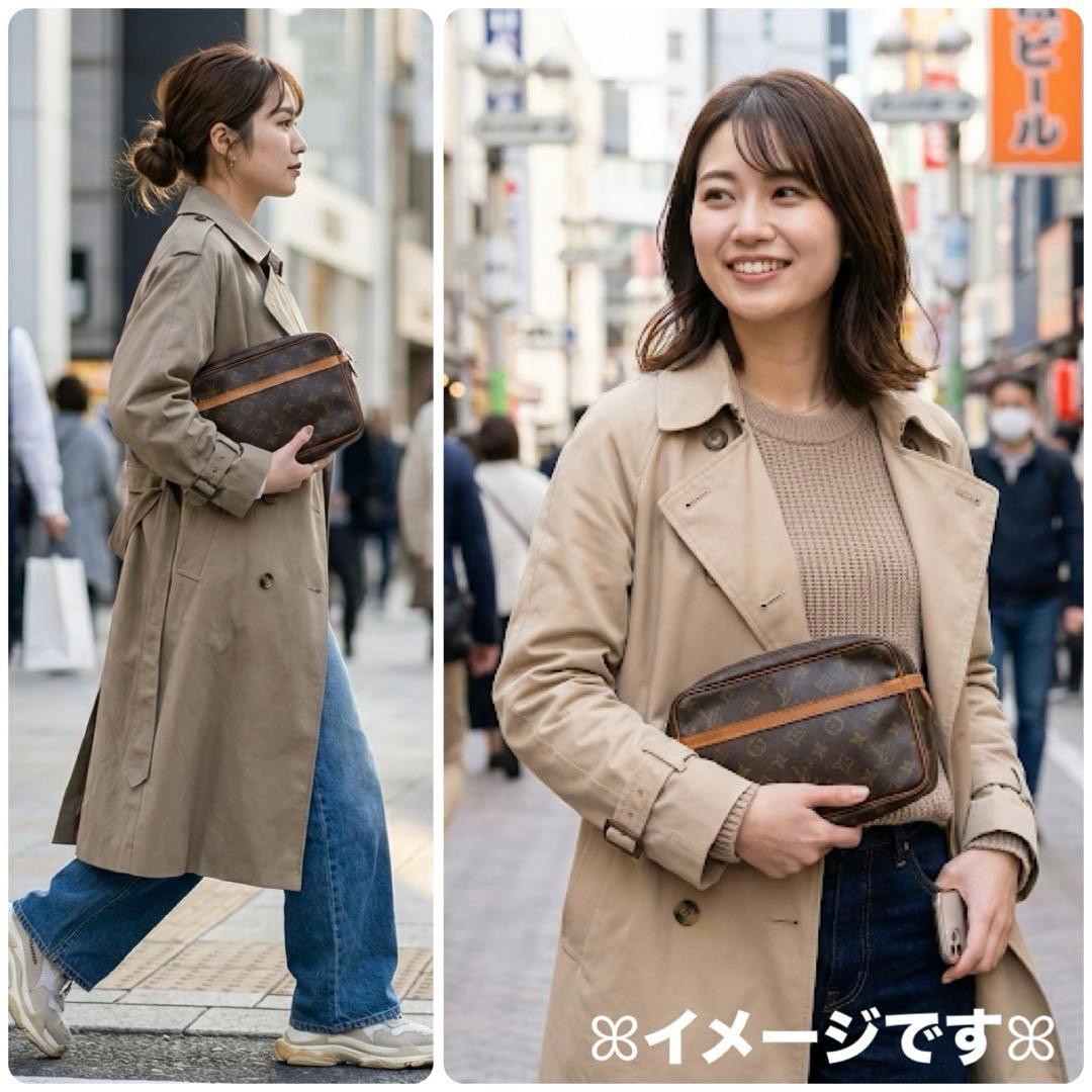 ルイヴィトン コンピエーニュ23 モノグラム セカンド クラッチバッグ ポーチ