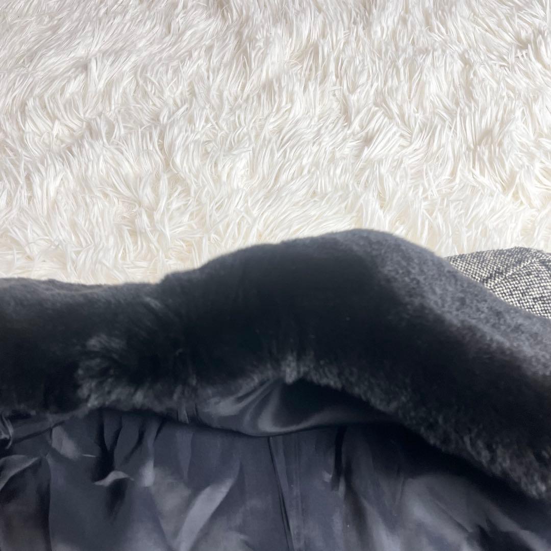 BURBERRY バーバリーロンドン ツイード ジャケット ラビットファー 40