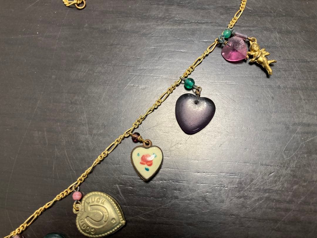 ヴィンテージ ルーシーアイザック ハート チャーム ロケット ネックレス