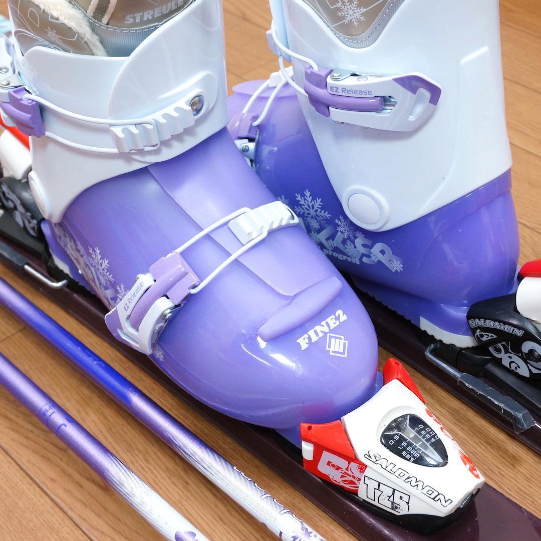 メンテ済 140cm 靴24cm SALOMON スキーセット おまけ