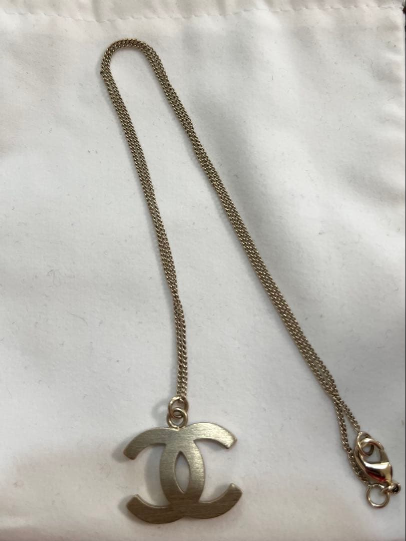 CHANEL CCロゴ ラインストーンネックレス