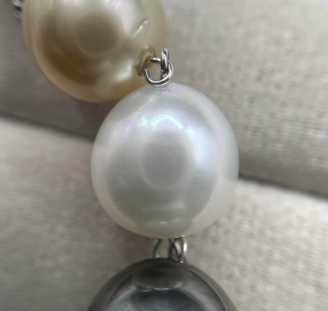 専用JA100★高級 スリーカラーパール ダイヤ K18WG ヘッド 鑑付