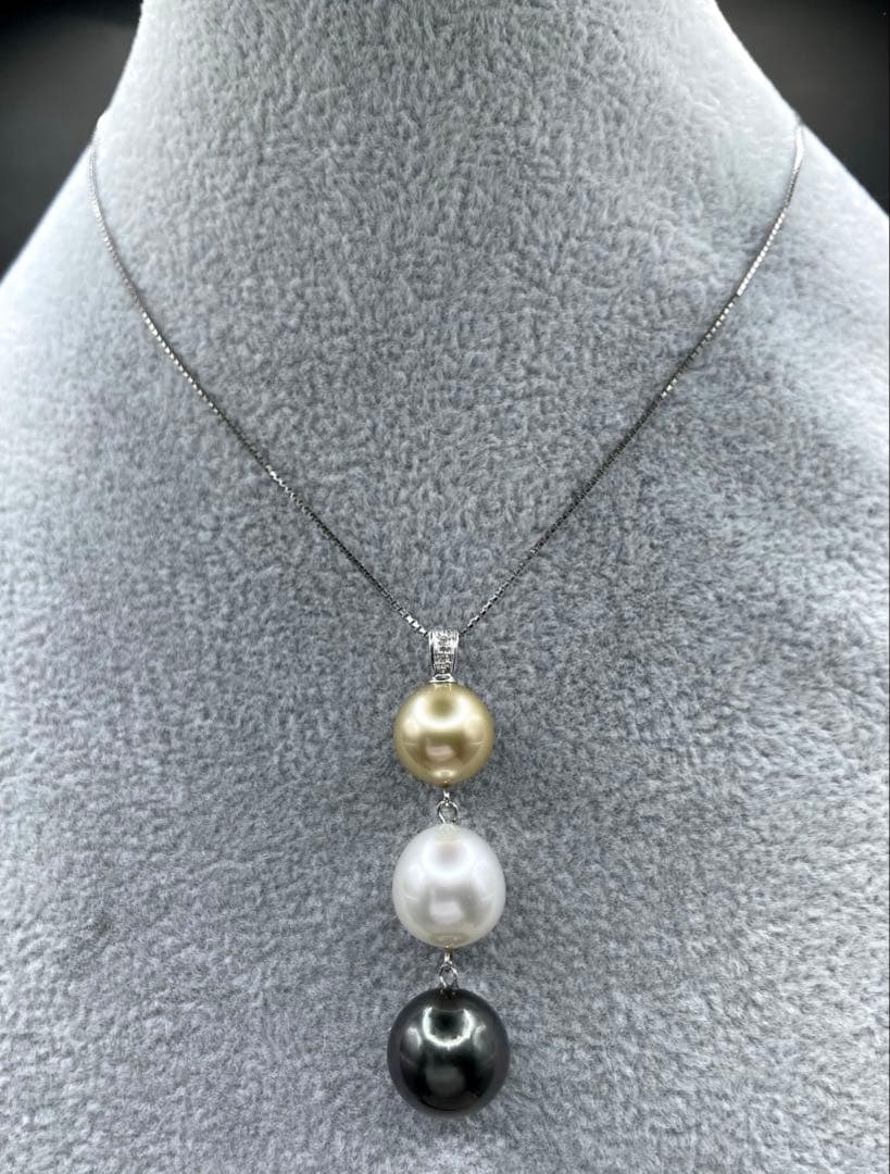 専用JA100★高級 スリーカラーパール ダイヤ K18WG ヘッド 鑑付