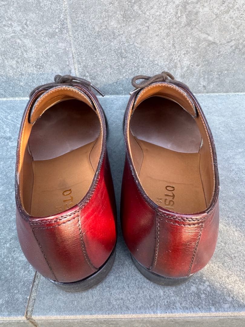 大塚製靴 M5 - 1504 外羽根Uチップ バーガンディ