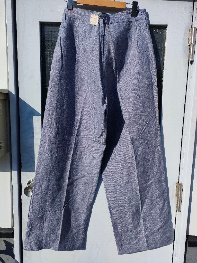 50〜60's フランス軍 ラミー リネンセーラーパンツ デッド W32