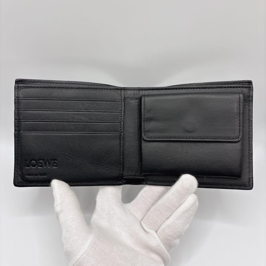 現行 LOEWE ロエベ バイフォールド ウォレット ブラック 財布