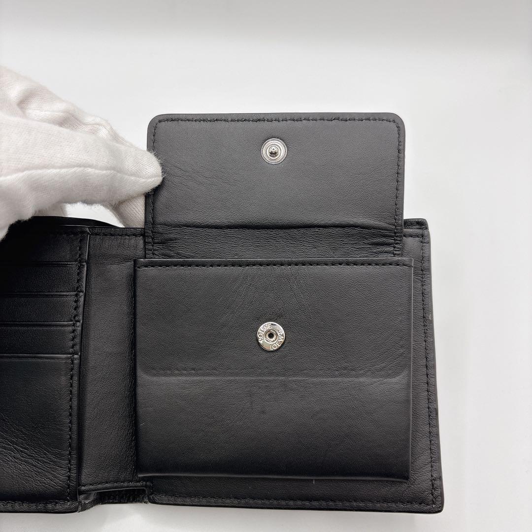現行 LOEWE ロエベ バイフォールド ウォレット ブラック 財布