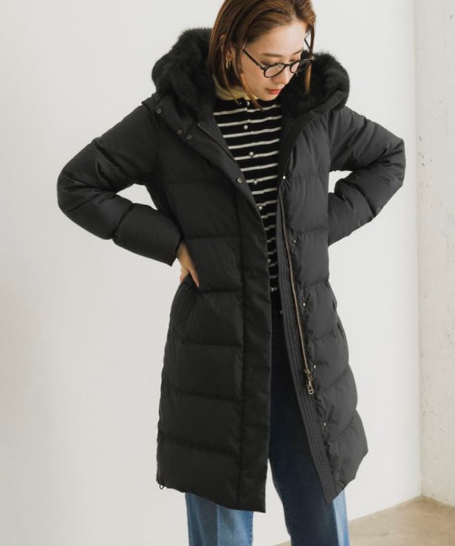 アーバンリサーチ　ラビットファー　フード付き　ロングダウン