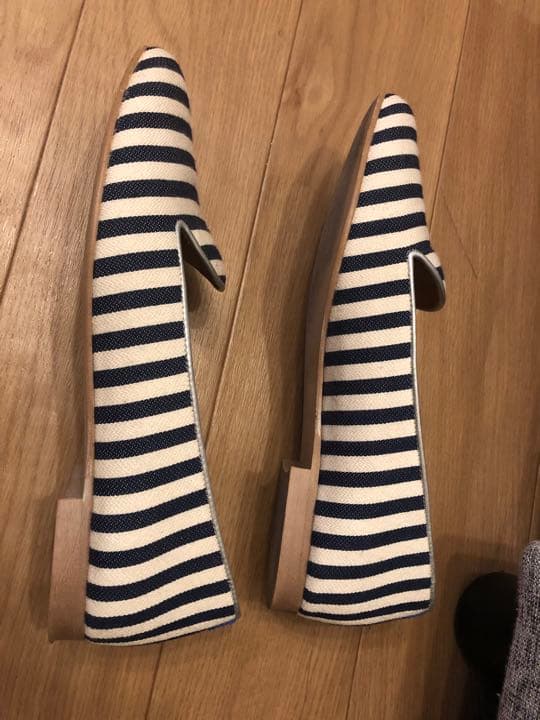 シャテル chatelles ボーダー フラットシューズ 38.5タッセル