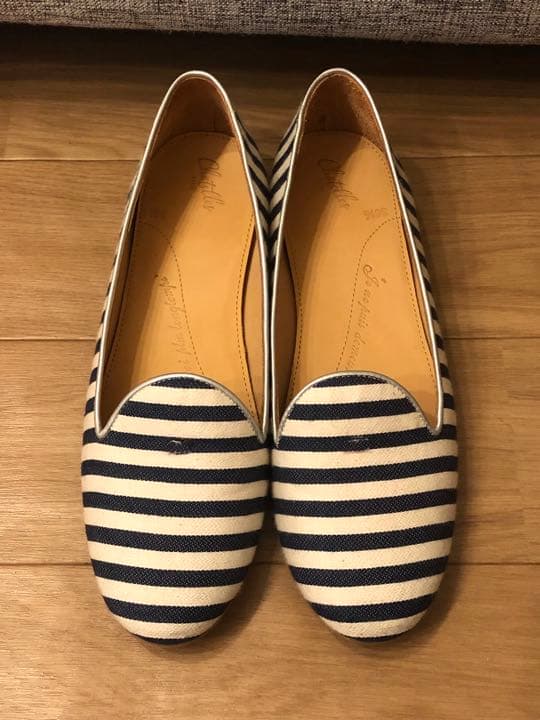 シャテル chatelles ボーダー フラットシューズ 38.5タッセル