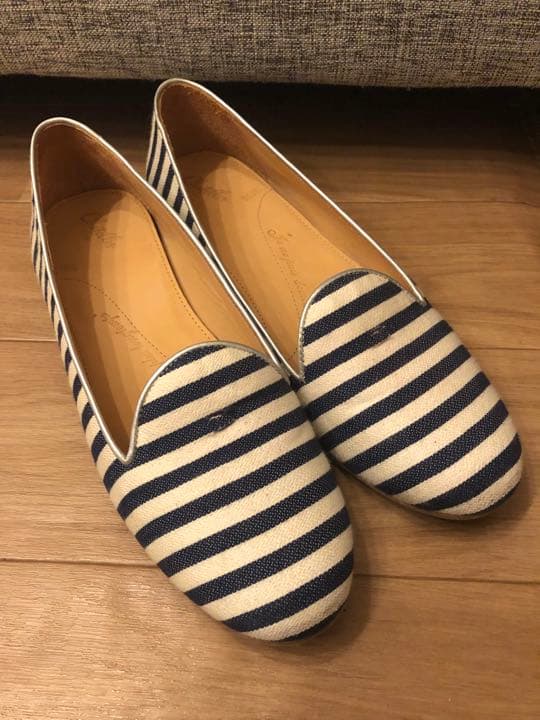 シャテル chatelles ボーダー フラットシューズ 38.5タッセル