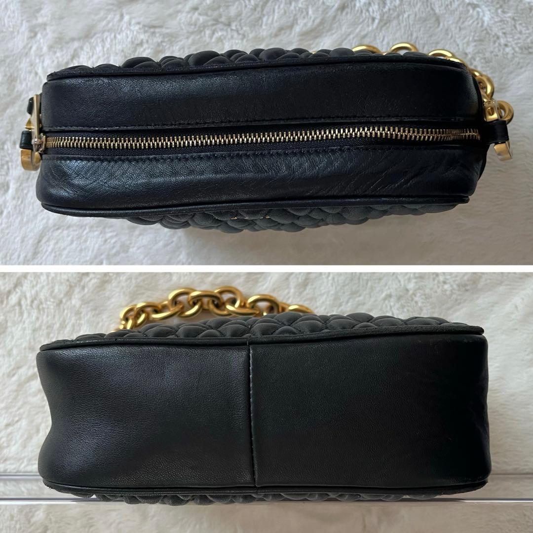 美品 FURLA レザー ショルダーバッグ 2way コメタ キルティング 黒