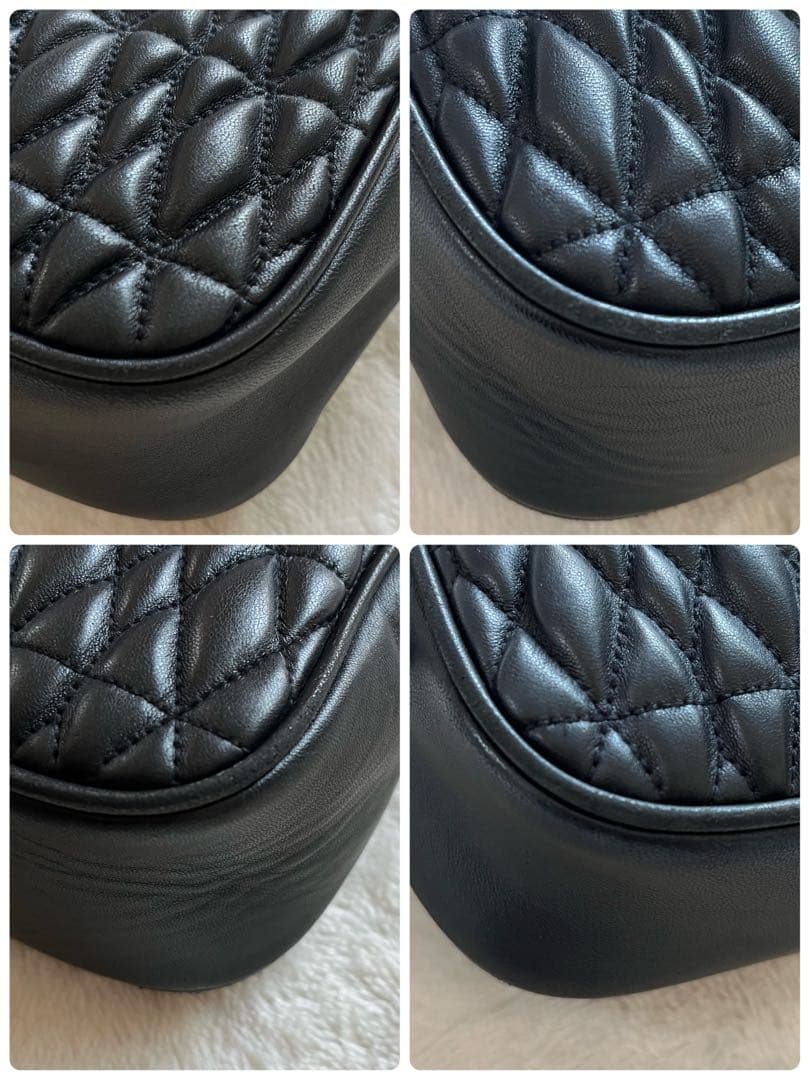 美品 FURLA レザー ショルダーバッグ 2way コメタ キルティング 黒