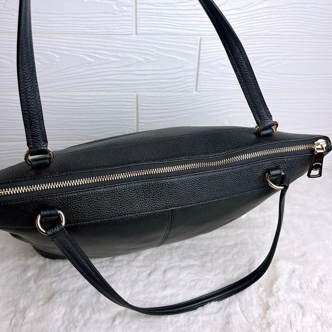 極美品☆COACHコーチ トートバッグ レザー ブラック A4収納 ビジネス
