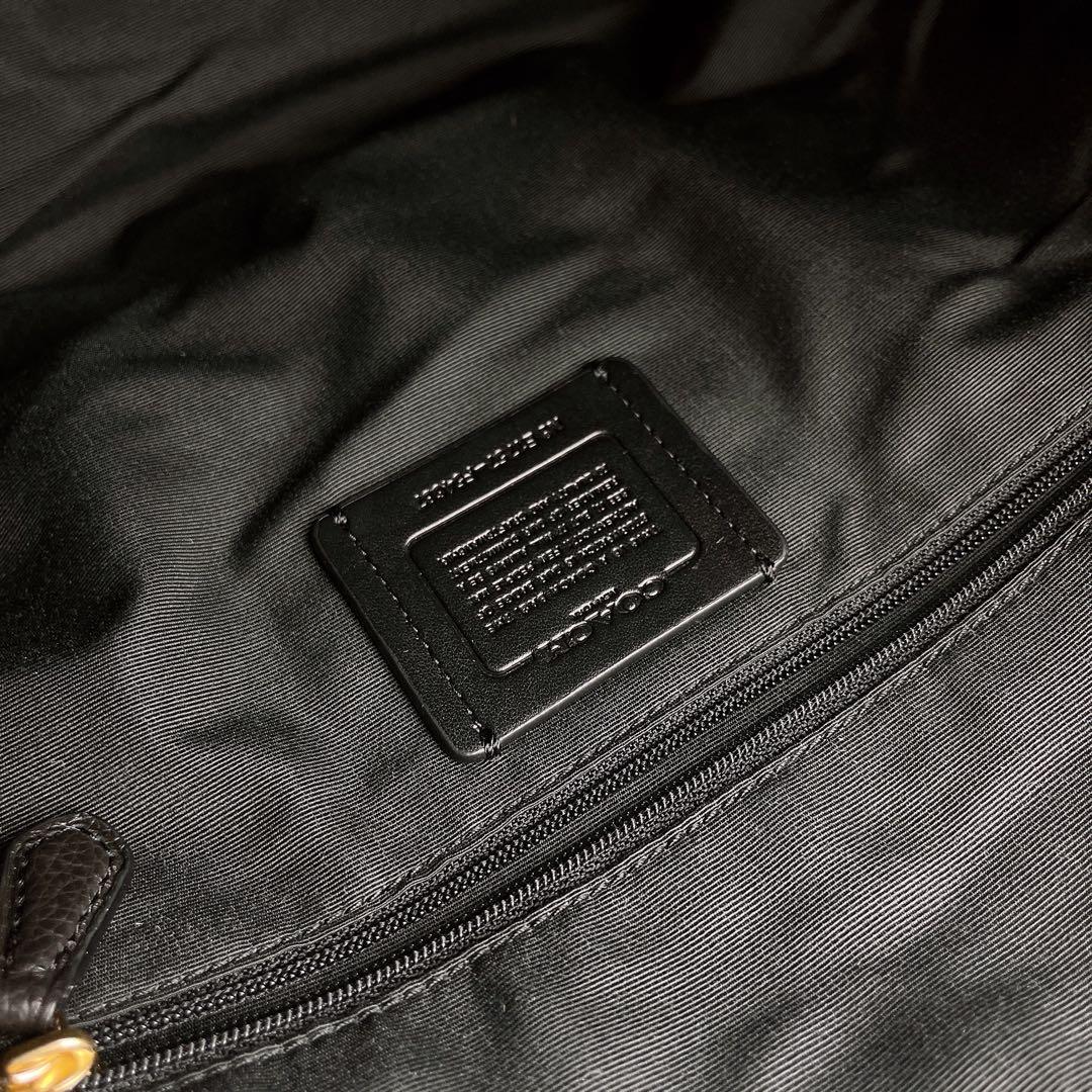 極美品☆COACHコーチ トートバッグ レザー ブラック A4収納 ビジネス