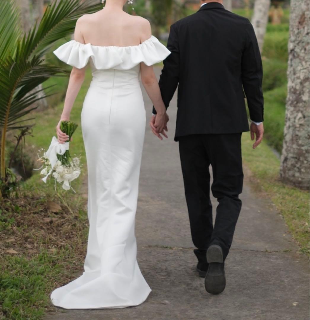 【美品】ドレスプロダクション ウェディングドレスw268