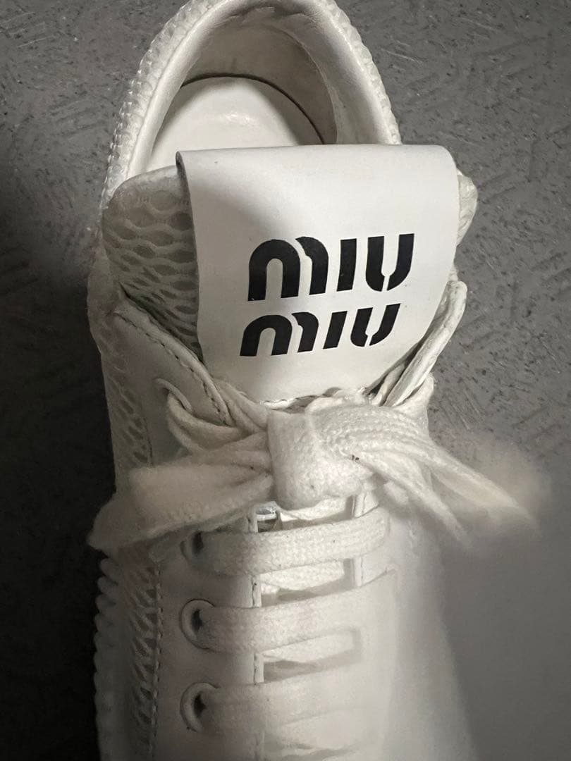 miumiu ミュウミュウ メッシュフラットフォームスニーカー 37サイズ