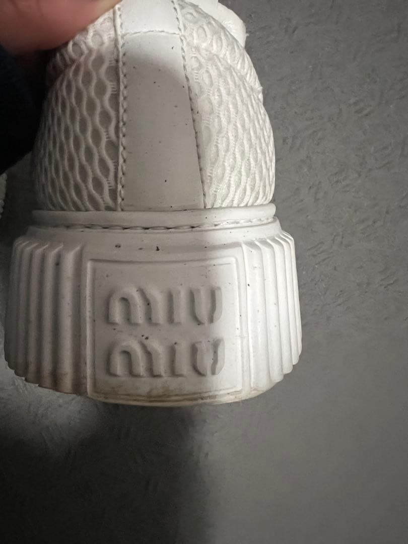 miumiu ミュウミュウ メッシュフラットフォームスニーカー 37サイズ