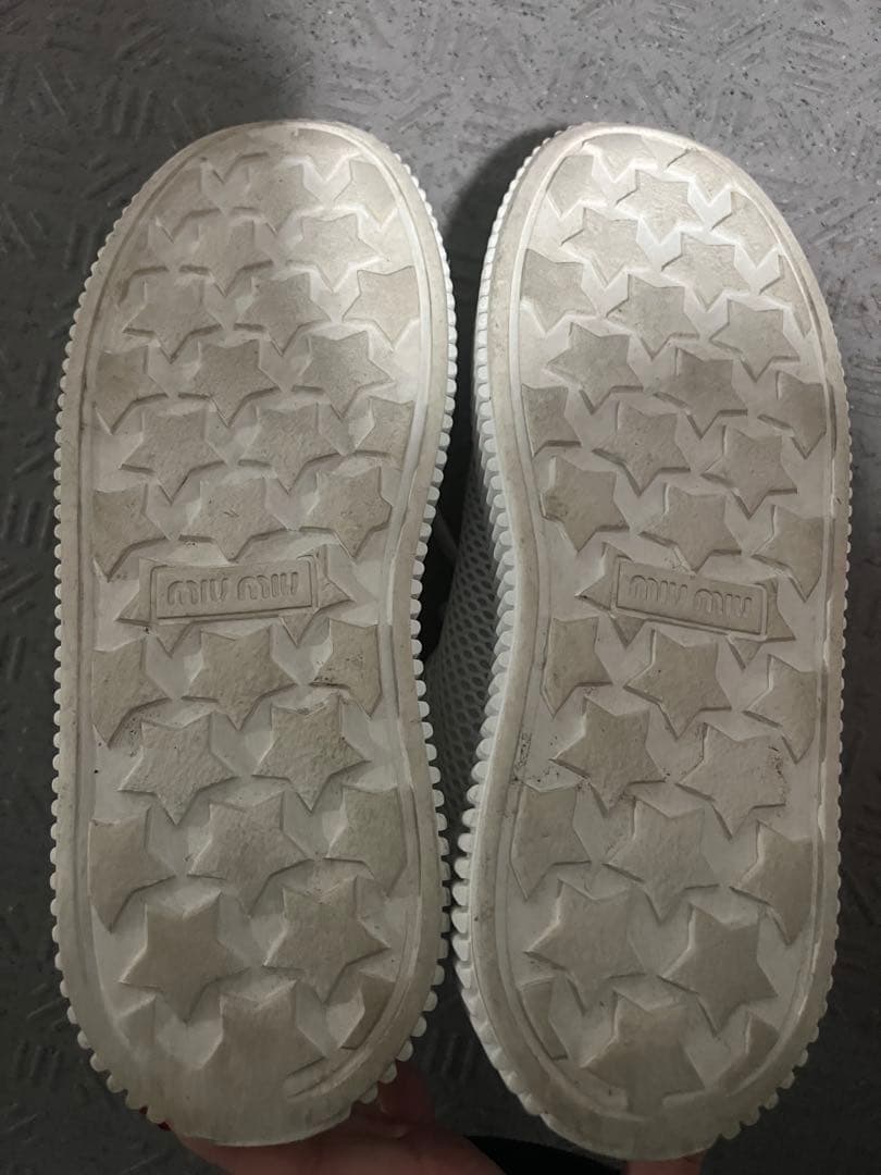 miumiu ミュウミュウ メッシュフラットフォームスニーカー 37サイズ