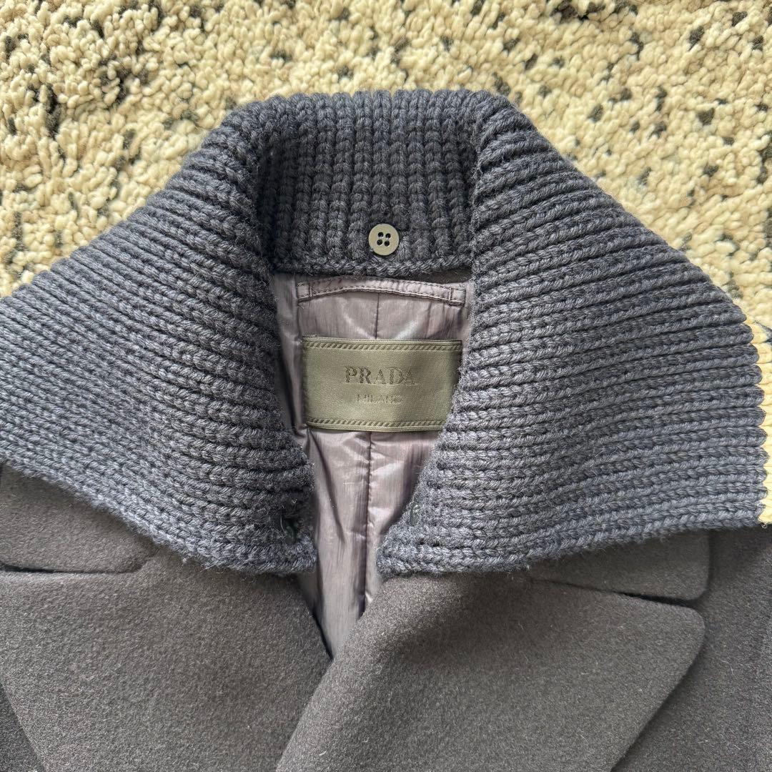 ジャケット・アウター PRADA, 13FW SAILOR COLLAR P COAT