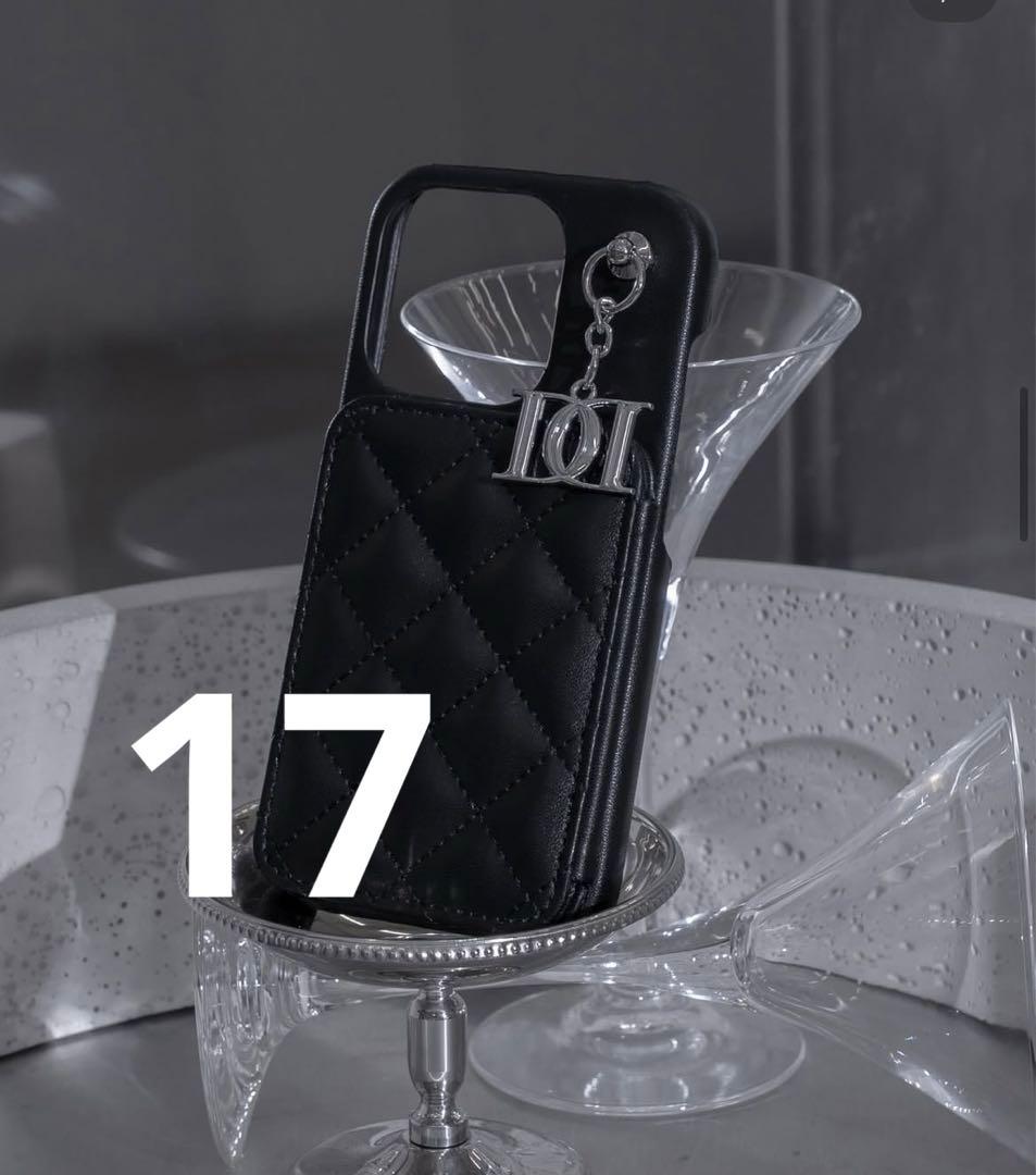 キルティングデザイン iPhone 17 ケース ブラック