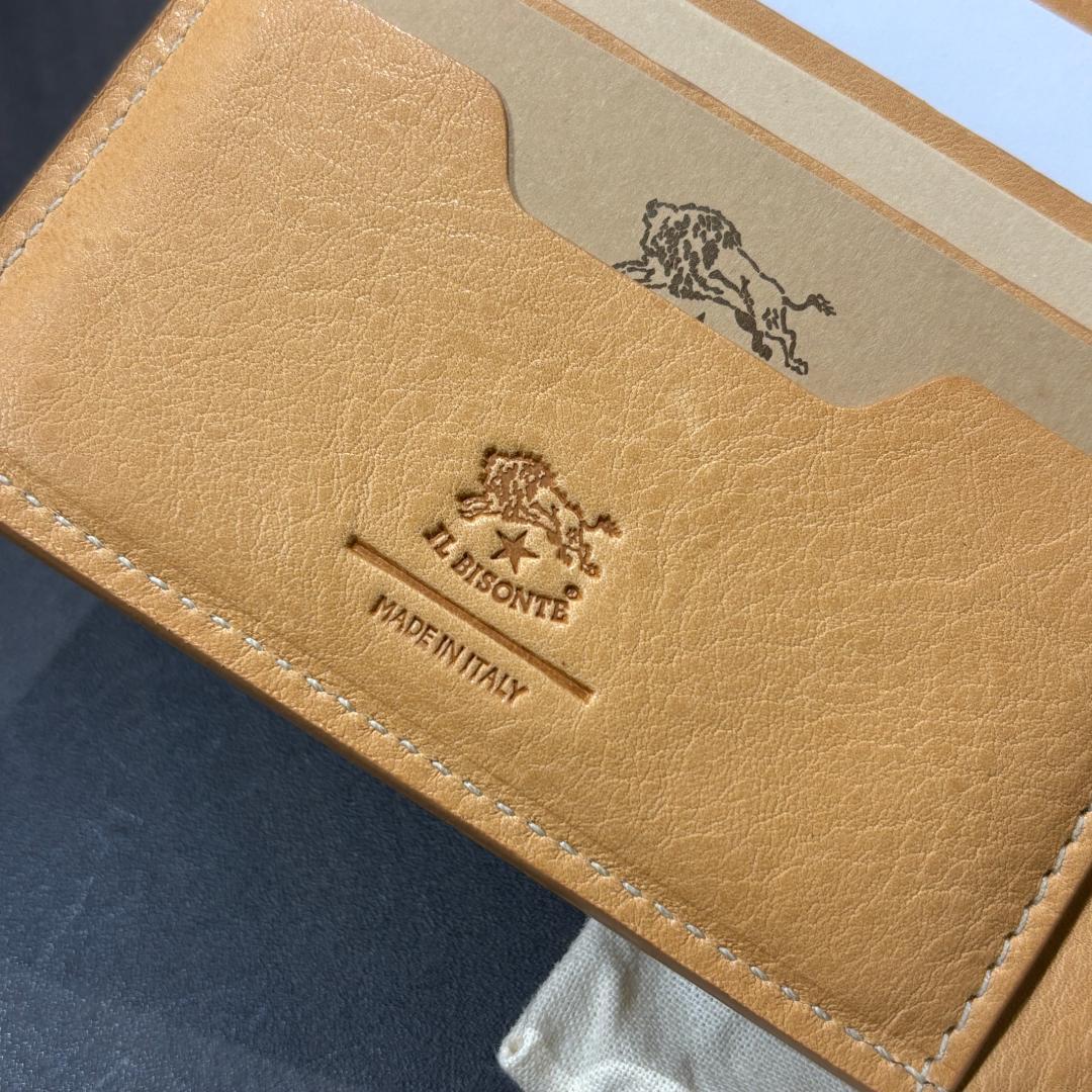 【新品未使用】イルビゾンテ 二つ折り 財布 ヌメ ナチュラル