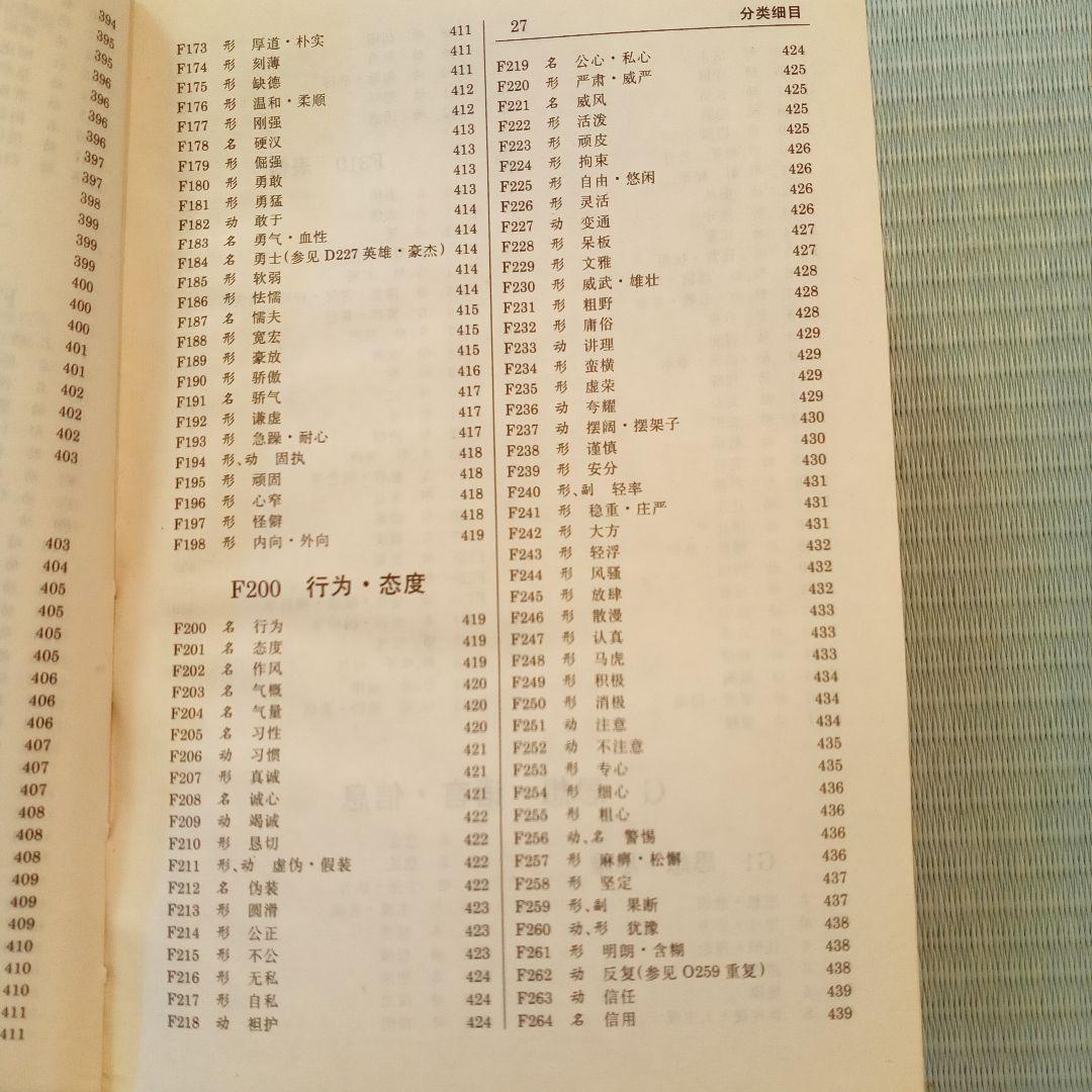 现代汉语分类词典（汉语大词典出版社）