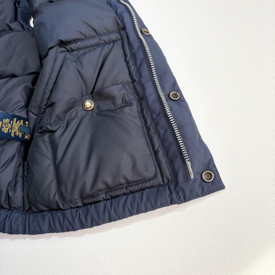 ポロラルフローレン ダウンベスト 2way ポニー刺繍 ネイビー 紺色 S