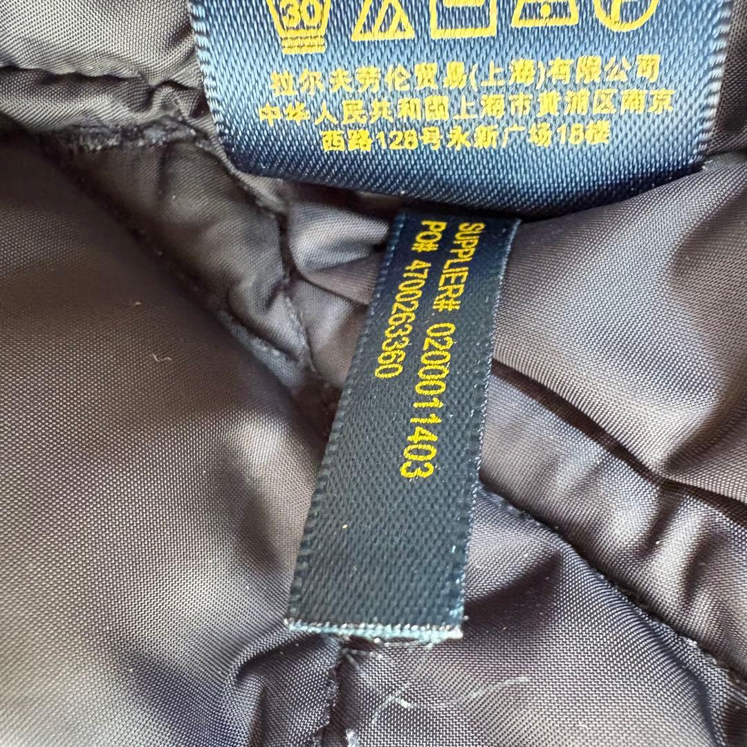 ポロラルフローレン ダウンベスト 2way ポニー刺繍 ネイビー 紺色 S