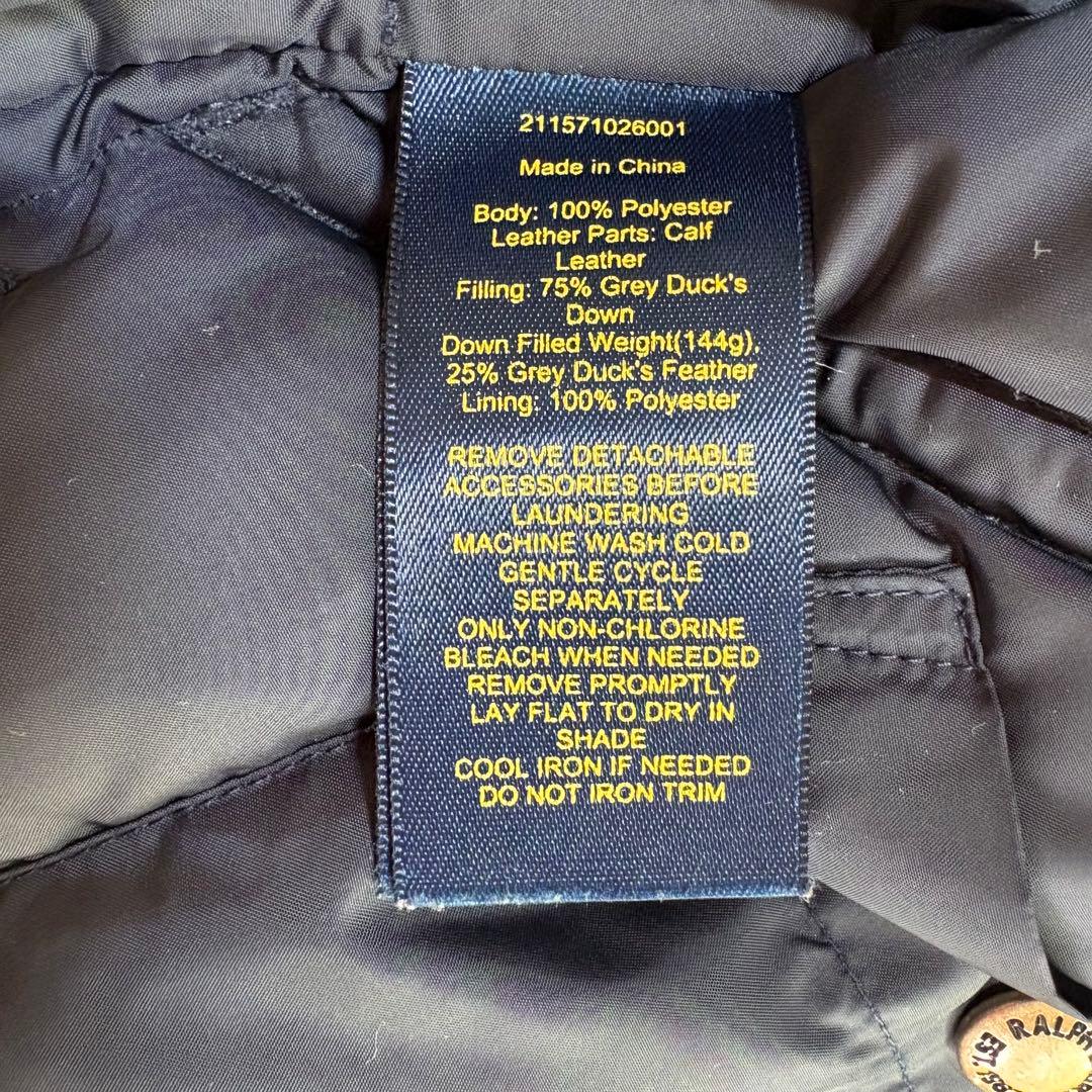 ポロラルフローレン ダウンベスト 2way ポニー刺繍 ネイビー 紺色 S