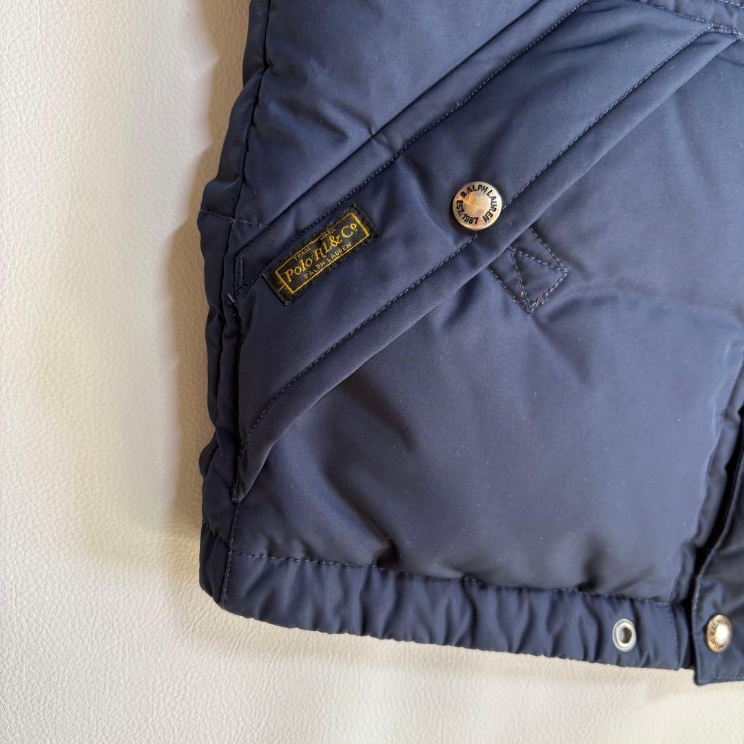 ポロラルフローレン ダウンベスト 2way ポニー刺繍 ネイビー 紺色 S