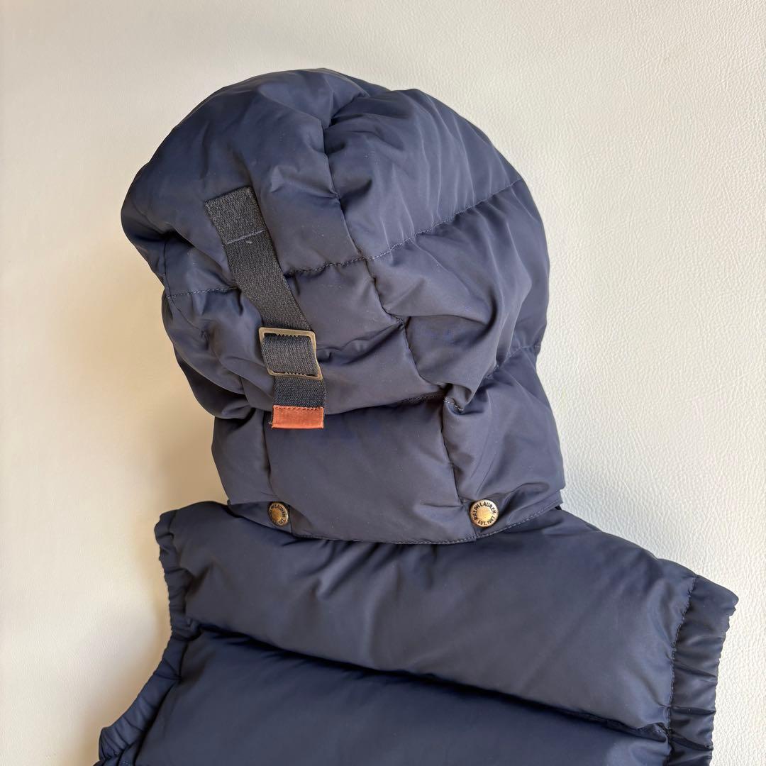 ポロラルフローレン ダウンベスト 2way ポニー刺繍 ネイビー 紺色 S