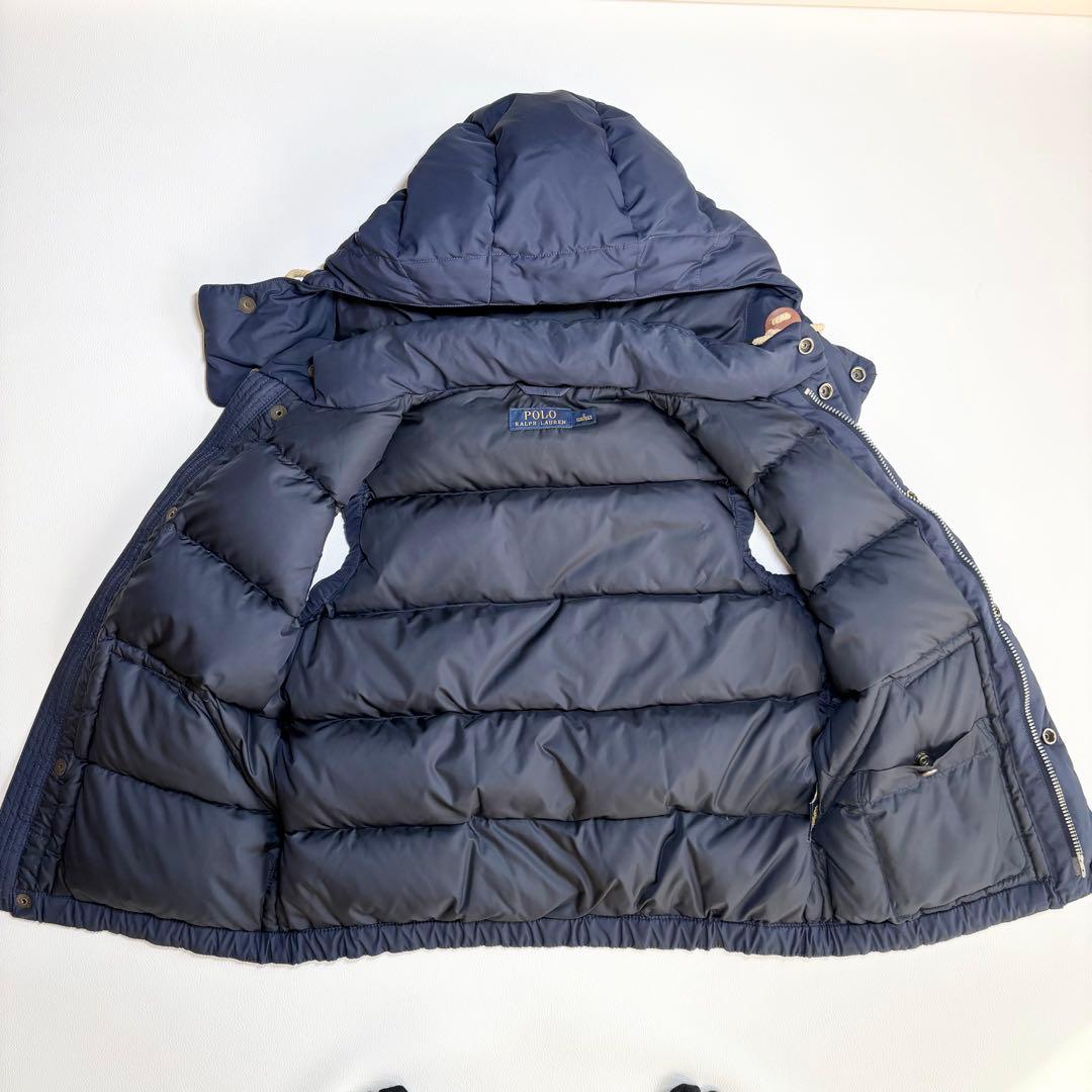 ポロラルフローレン ダウンベスト 2way ポニー刺繍 ネイビー 紺色 S