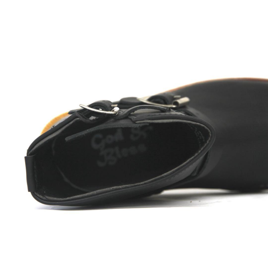 ブラック30cm グッドイヤーウェルト製法 スチールトゥ☆本格ショートエンジニア