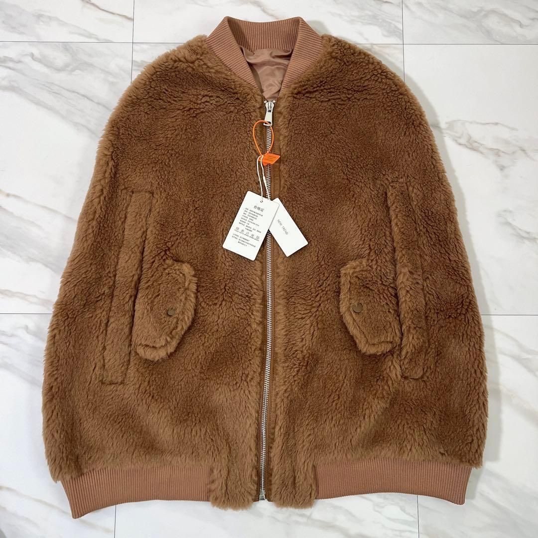 新品未使用 ベアポンチョブルゾン テディケープ ライトブラウン