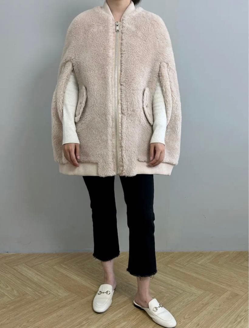 新品未使用 ベアポンチョブルゾン テディケープ ライトブラウン