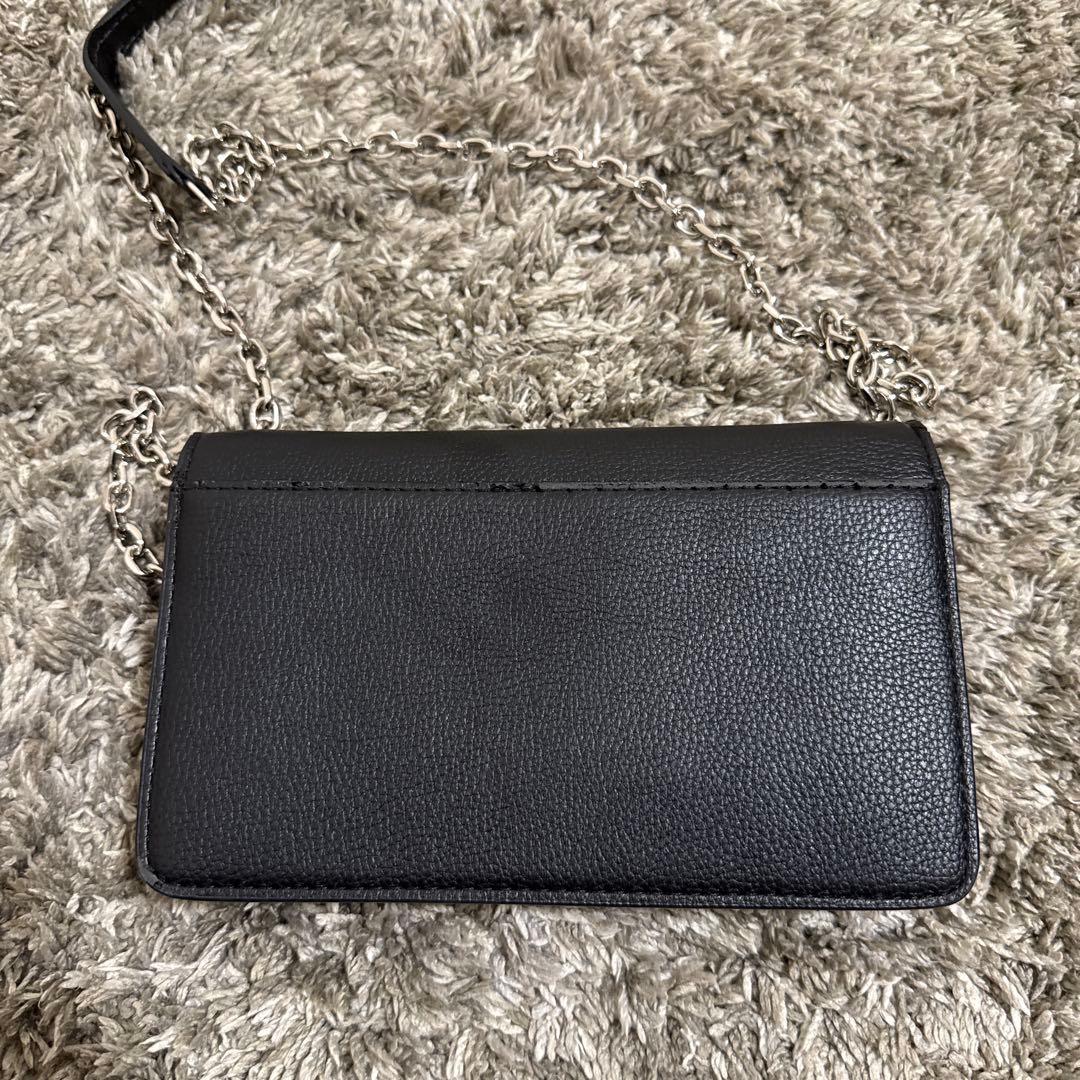 Maison Margiela 黒 レザー 財布 チェーンストラップ