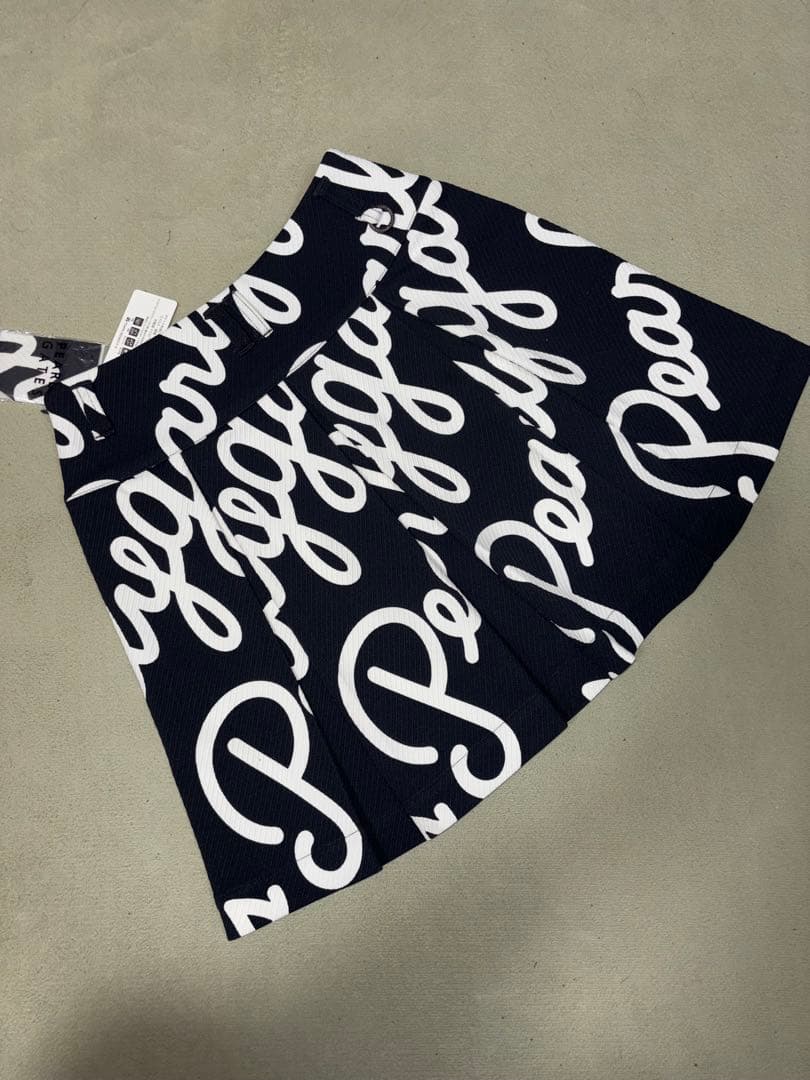 （新品）パーリーゲイツ、筆記体ロゴグラフィック柄、セットアップ、サイズ00