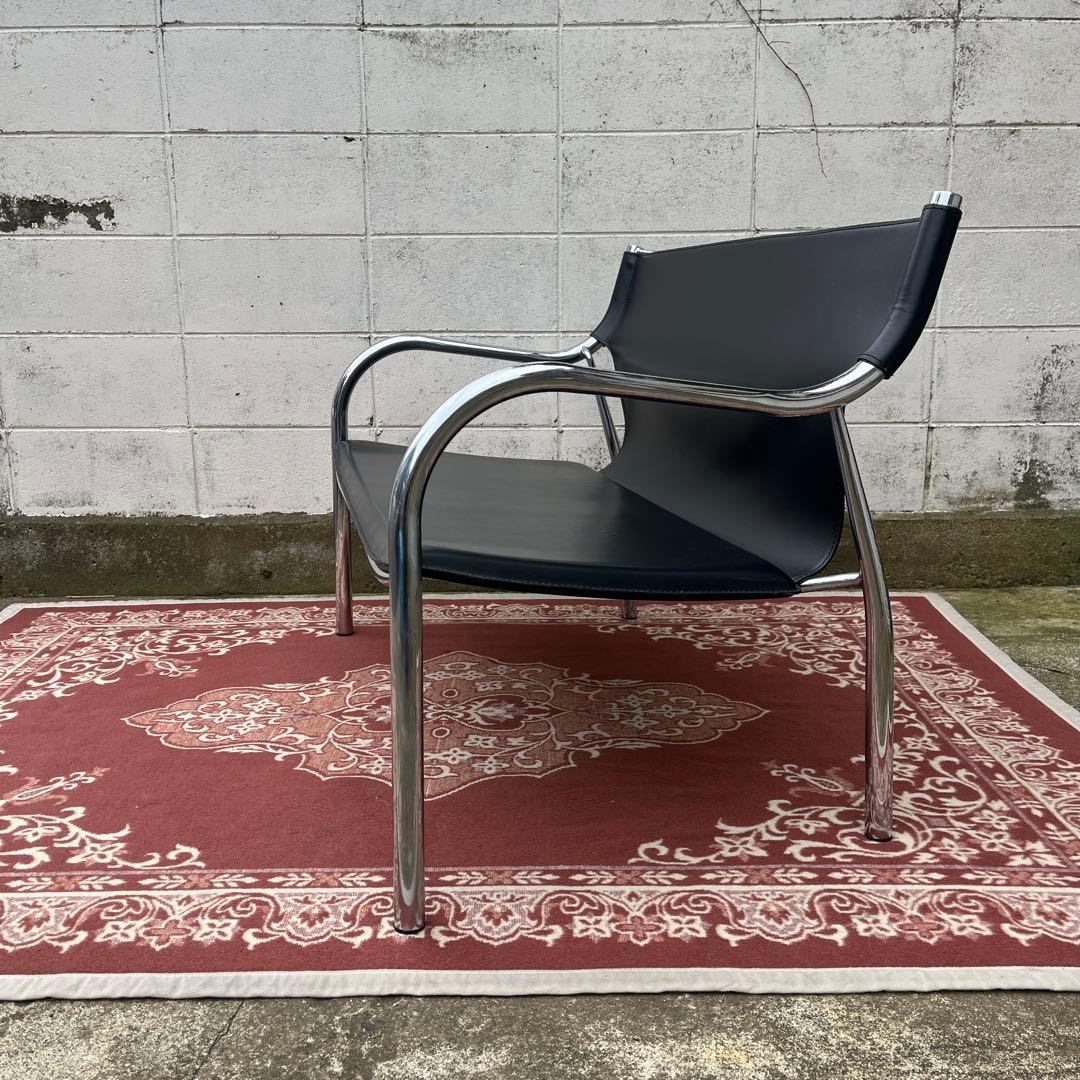 モダンデザイン◾️本革イタリアンレザー座面 2シーター ソファ チェア 2人掛け