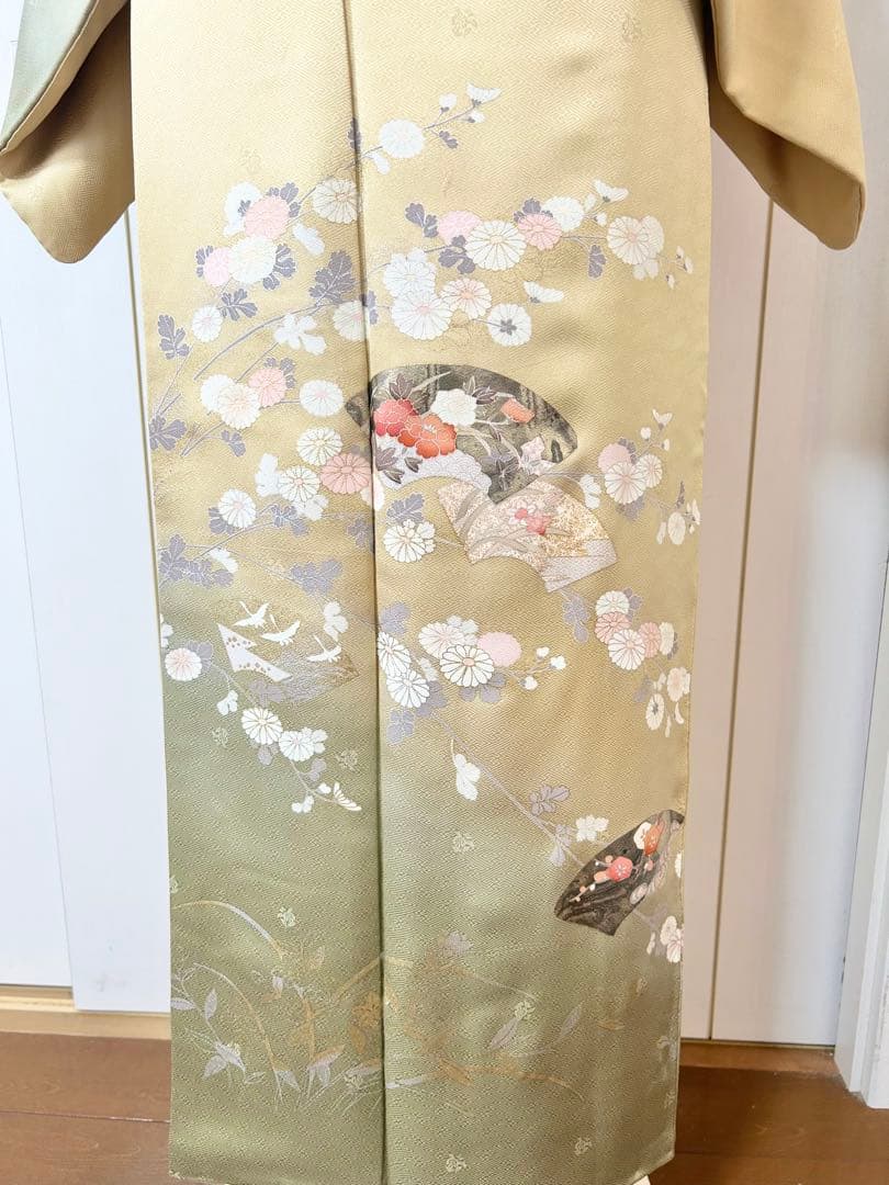 美品　正絹訪問着　フルセット4点セット 入学式　七五三　お宮参り　バチ衿