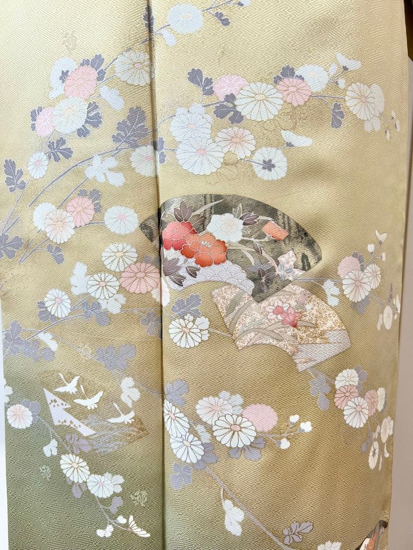 美品　正絹訪問着　フルセット4点セット 入学式　七五三　お宮参り　バチ衿