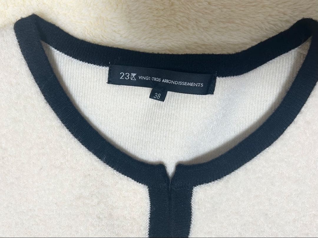 23区　ミニブークレ ニットジャケット