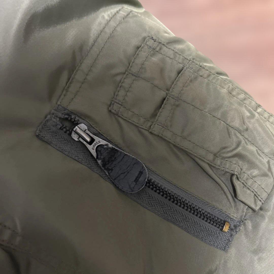 AVIREX MA-1 フライトジャケット S オリーブ カーキ 短丈