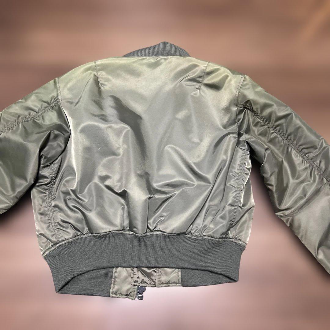 AVIREX MA-1 フライトジャケット S オリーブ カーキ 短丈