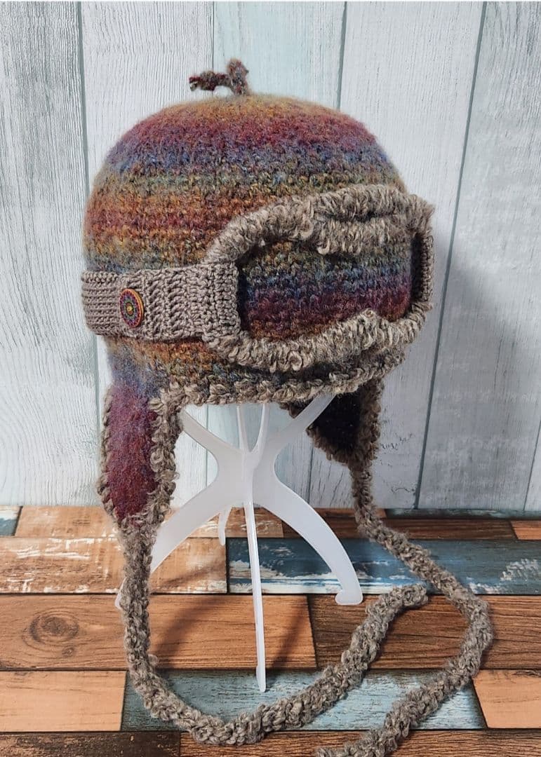 更咲ページ　フライトキャップ　スヌード３点