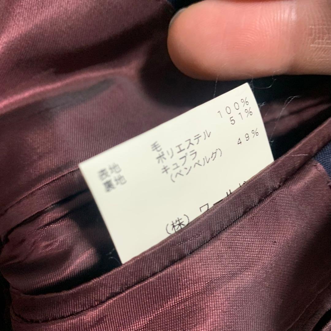 極美品 タケオキクチ カノニコ スーツ セットアップ 3ピース 赤タグ ネイビー