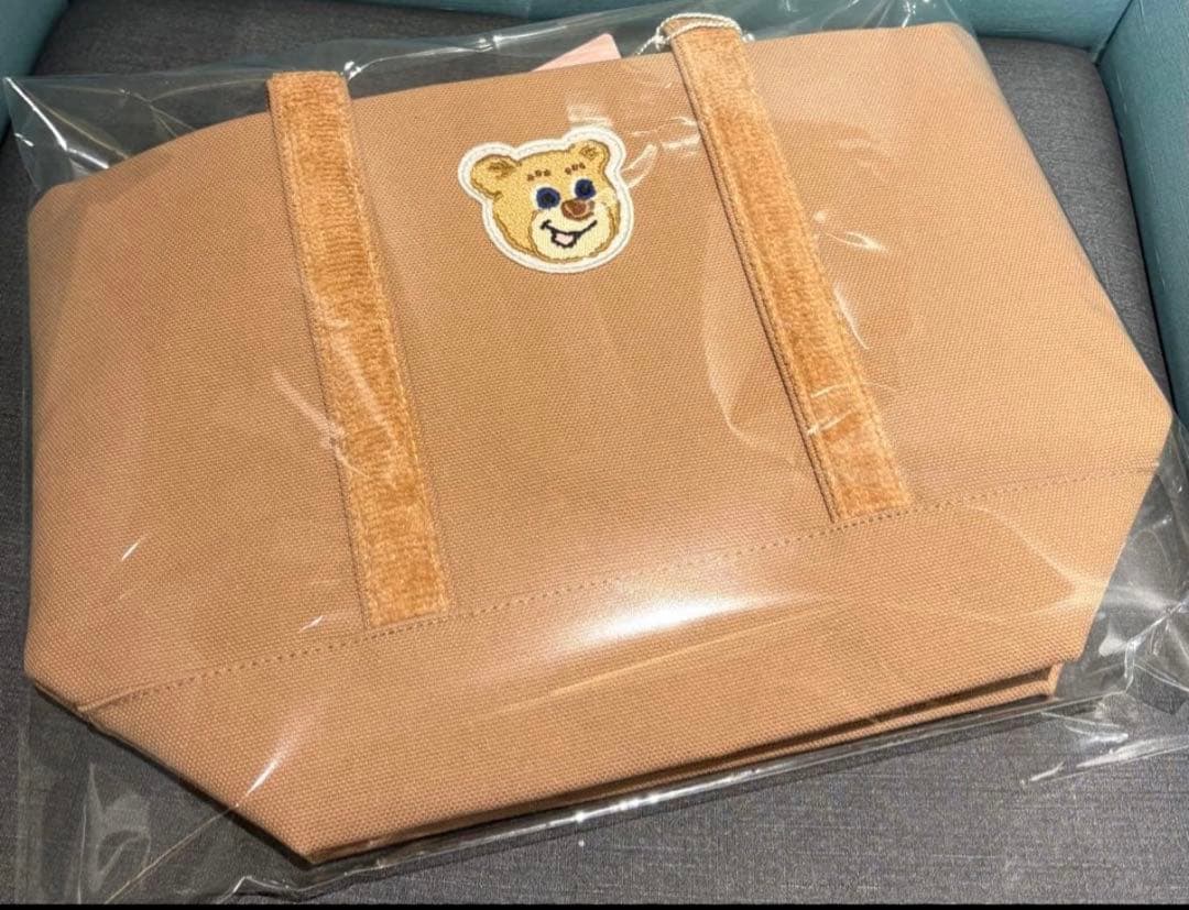 ラブラリーバイフェイラー オールドテディワッペントートバッグベージュ