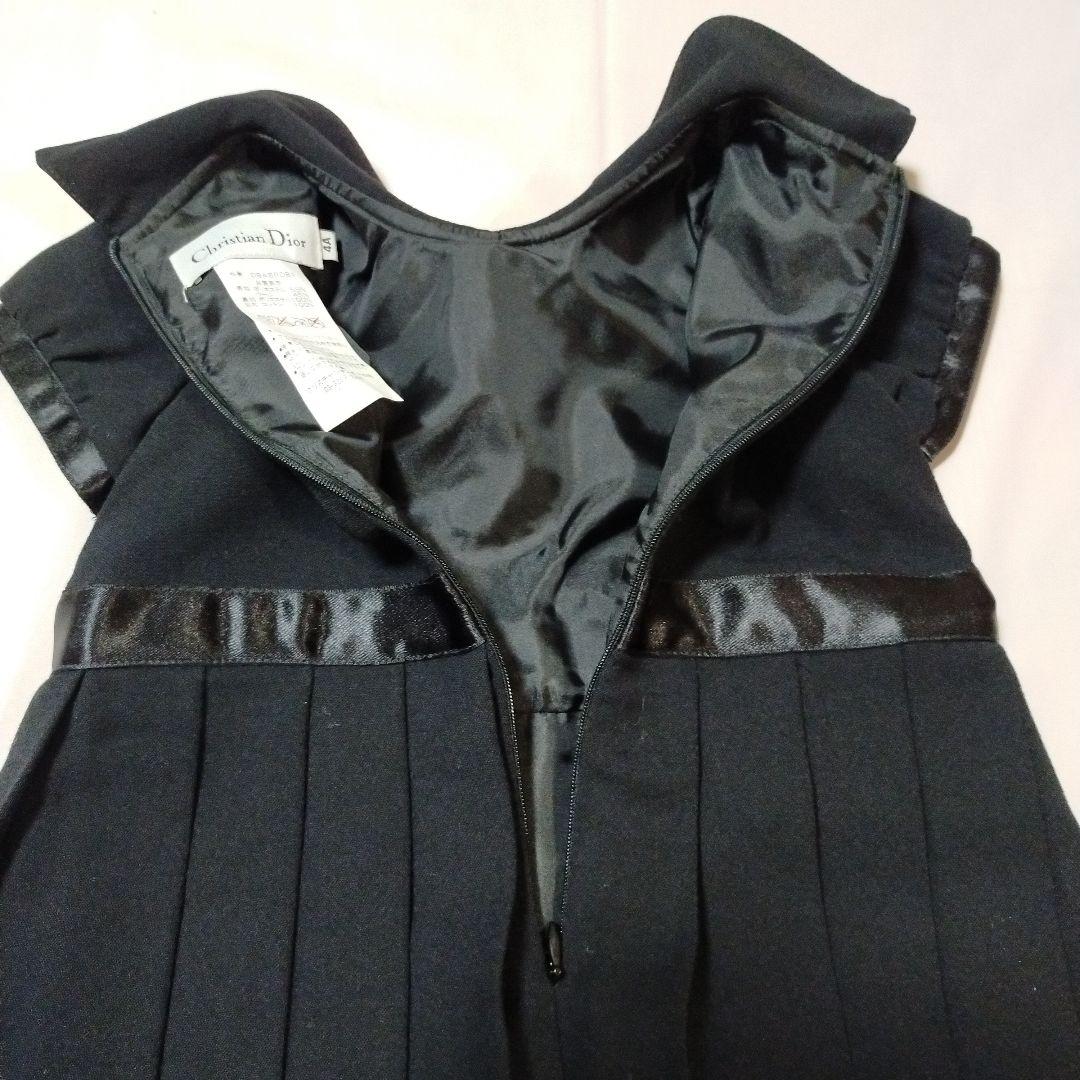 クリスチャンディオール キッズ 半袖ワンピース ブラックフォーマル サイズ4A